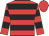 Red, black hoops, red cap