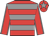 Red & grey hoops, grey seams on sleeves, grey star on cap
