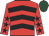 Red & black chevrons, black stars on sleeves, dark green cap