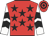 Red, black stars, white sleeves, black chevrons, red & black hooped cap