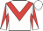 White, red chevron, diabolo on sleeves, white cap