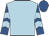 Light blue, royal blue and light blue chevrons on sleeves, royal blue cap