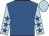 Royal blue, light blue sleeves, royal blue stars, light blue cap