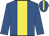 Royal blue, yellow stripe, royal blue cap, yellow stripe