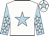 White, light blue star, light blue sleeves, white stars, white cap, light blue star