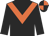 black, orange chevron, black and orange quartered cap