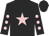 Black, pink star, black sleeves, pink spots