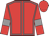 Red, grey seams and armlets