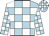Light blue and white check, white and light blue check sleeves
