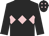 Black, pink triple diamond and diamonds on cap