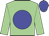 Light green, blue disc, light green arms, blue cap