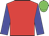 Red body, blue arms, green cap
