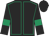 Black, emerald green seams and armlets