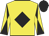 Yellow, black diamond, diabolo on sleeves, black cap
