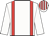 White, red braces, striped cap