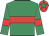 Emerald green, red hoop, red armlet, red cap, emerald green star
