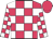 Cerise and white checks, cerise cap