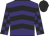 Purple, black chevrons, checked sleeves, black cap