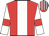 Red, white stripe, white sleeves, red armlets, red and white striped cap