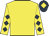 Yellow, dark blue diamonds on sleeves, dark blue cap, yellow diamond