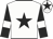 White, black star, black sleeves, white armlets, white cap, black star