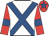 White, royal blue cross belts, red sleeves, royal blue armlets and star on red cap