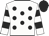 White, black spots, hooped sleeves, black cap