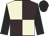 Beige and brown (quartered), black sleeves and cap