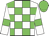 White body, big-green checked, white arms, big-green armlets, big-green cap