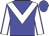Big-blue body, white chevron, white arms, big-blue seams, big-blue cap