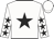 White body, black star, white arms, black stars, white cap