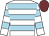 White, light blue hoops, garnet cap