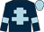 Dark blue, light blue cross of lorraine, light blue armlets & cap