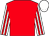Red body, white arms, red striped, white cap