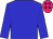 Blue body, blue arms, rose cap, blue diamonds