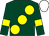 Dark green, large yellow spots and armlets, white cap