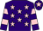 Purple, pink stars, hooped sleeves and star on cap