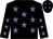 Black, mauve stars