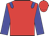 red, blue epaulets, blue sleeves, red cap