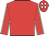 Red, white seams on red sleeves, white spots on cap