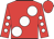 Red, large white spots, red sleeves, white spots
