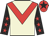 Red, white chevron, royal blue sleeves, yellow stars, white cap