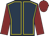 Dark blue, yellow seams, maroon sleeves & cap