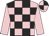 Pink & black check, pink sleeves, black & pink quartered cap