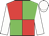 Red body, green quartered, white arms, white cap