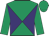 Emerald green and purple diabolo, emerald green sleeves and cap