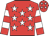 Red, white stars, hooped sleeves and stars on cap