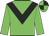 Green, black chevron, green cap, black quarters