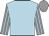 Light blue, grey and light blue striped sleeves, grey cap