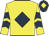 Yellow, dark blue diamond, chevrons on sleeves, dark blue cap, yellow diamond